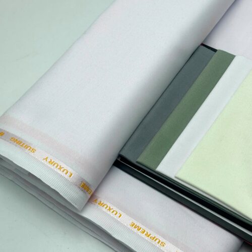 Suiting-per-yard-12000 Supreme White T/R Luxury Suiting Fabric